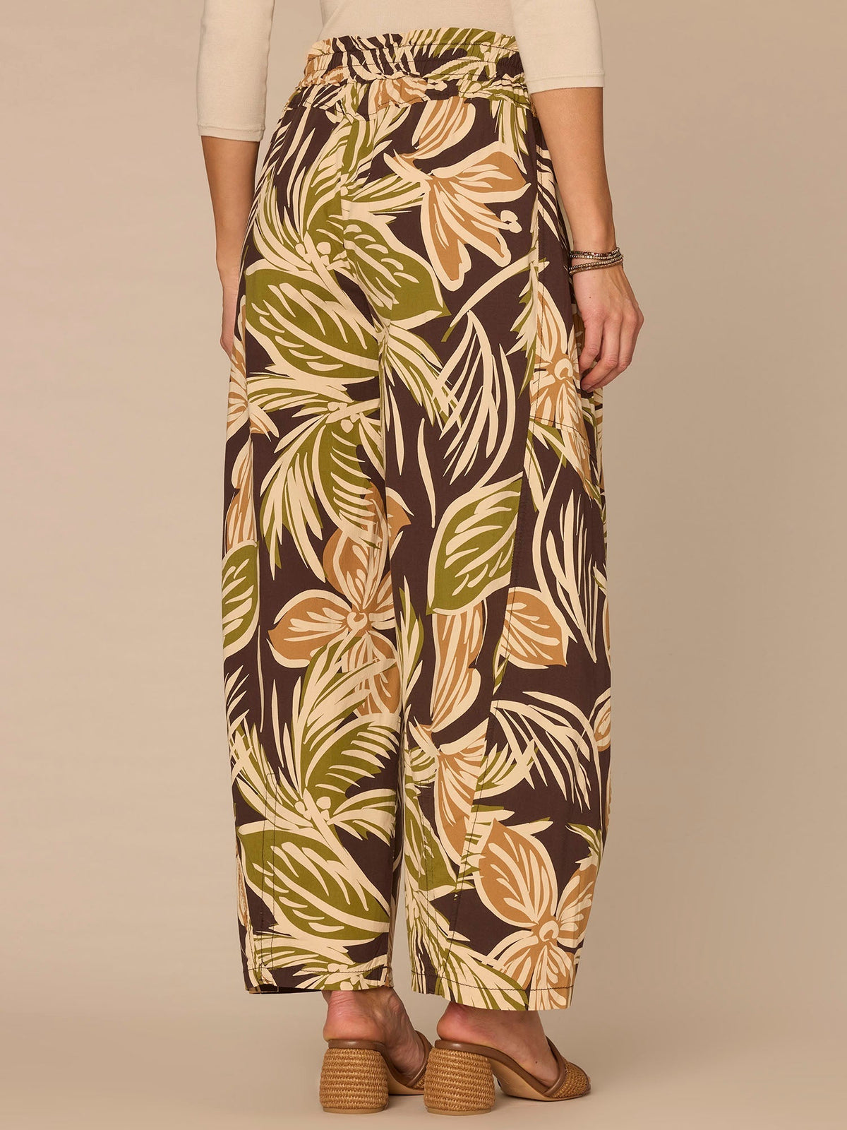 "Ab"leisure Skyrise Printed Glider Petite Relaxed Straight Leg Pants